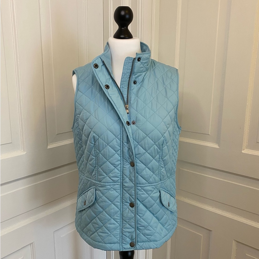 NWT - Talbots Fleece Lined Vest - Turquoise